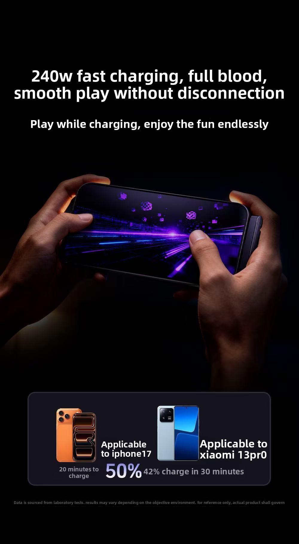 240W Fast Charging Foldable Phone Stand Cable for iPhone 17 Right Angle Quick Charge Cord