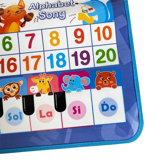 Kids Bilingual Learning Poster: English + Spanish| Songs, ABCs, Numbers, Animals & Piano| No Screen, Battery Powered| Toddlers 1‑6 & Preschool Classroom