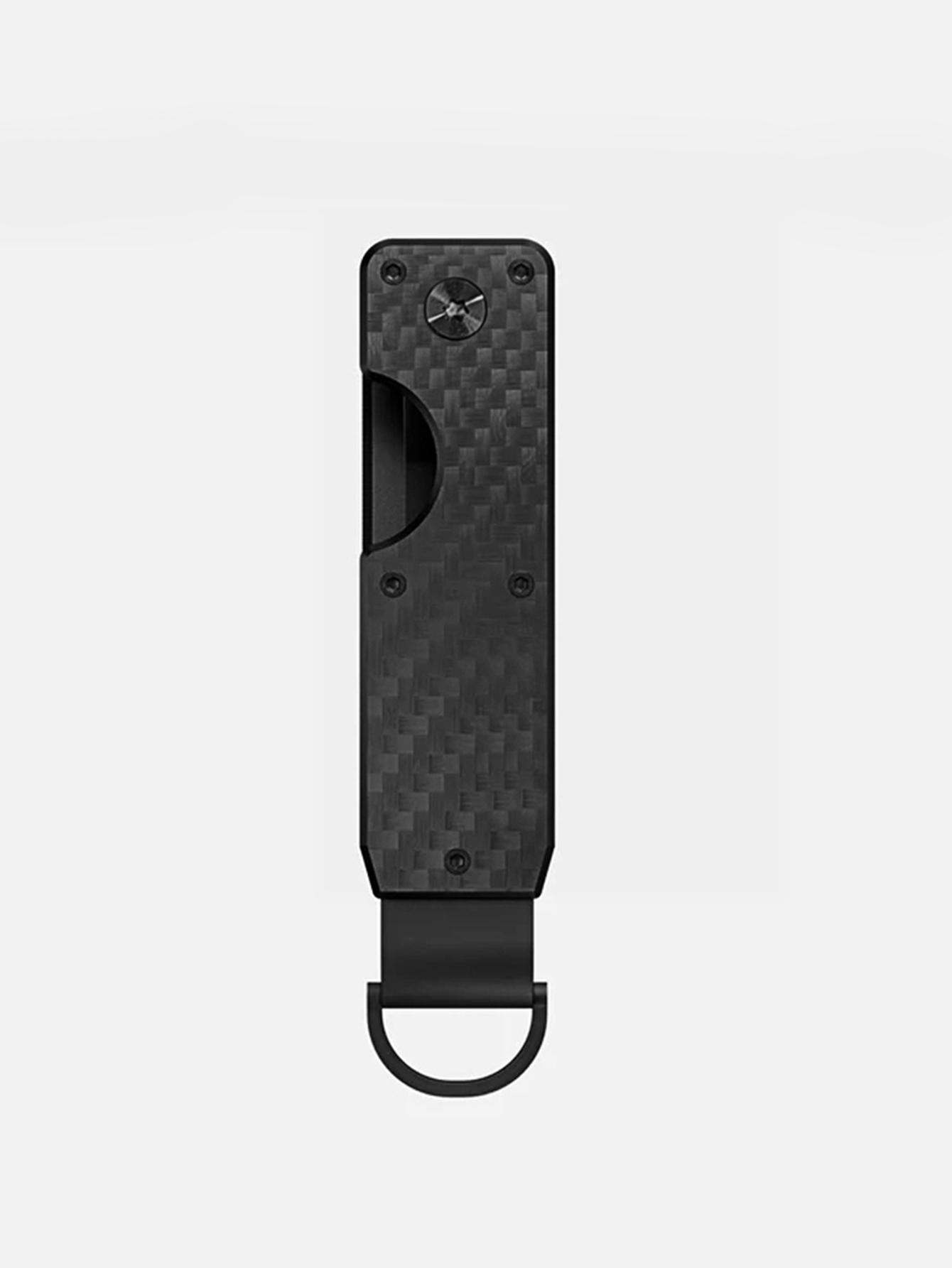 Minimalist Keychain, Heavy Duty Keychain - Compact Metal Key Storage Box With Screwdriver Carbon Fiber Pattern Unisex Key Clip Anti-Scratch Surface, Keys Sleek Light Slim, Durable Key Ring Holder With Gift Box, Gift For Friends, Family, Stylish Keychain