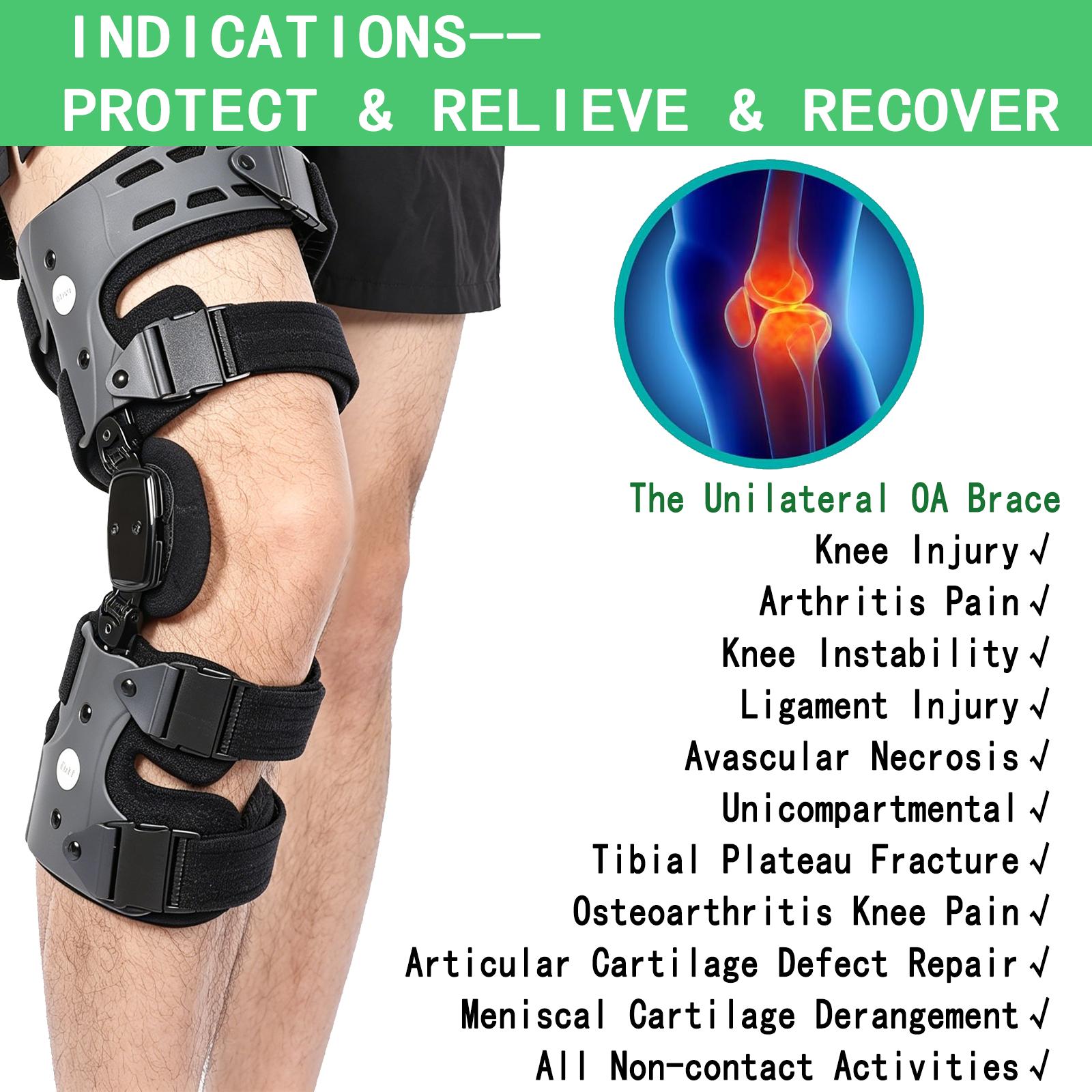OA Unloader Knee Brace for Men and Women - Breathable, Adjustable Joint Stabilizer with Lightweight Walking Support (Knee Supports Category)