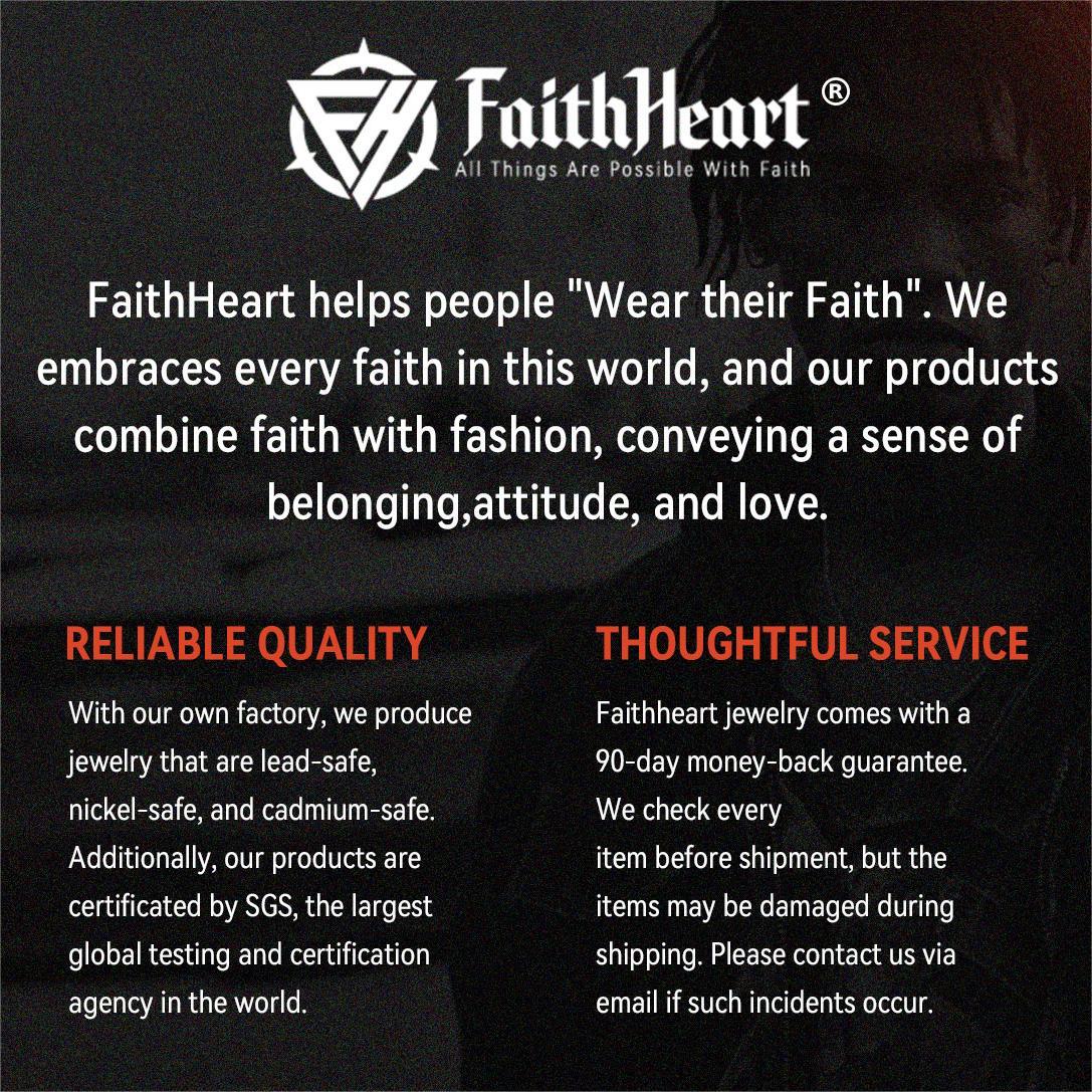 FaithHeart Round Black Onyx Signet Ring for Unisex Stainless Steel Father's Day gift