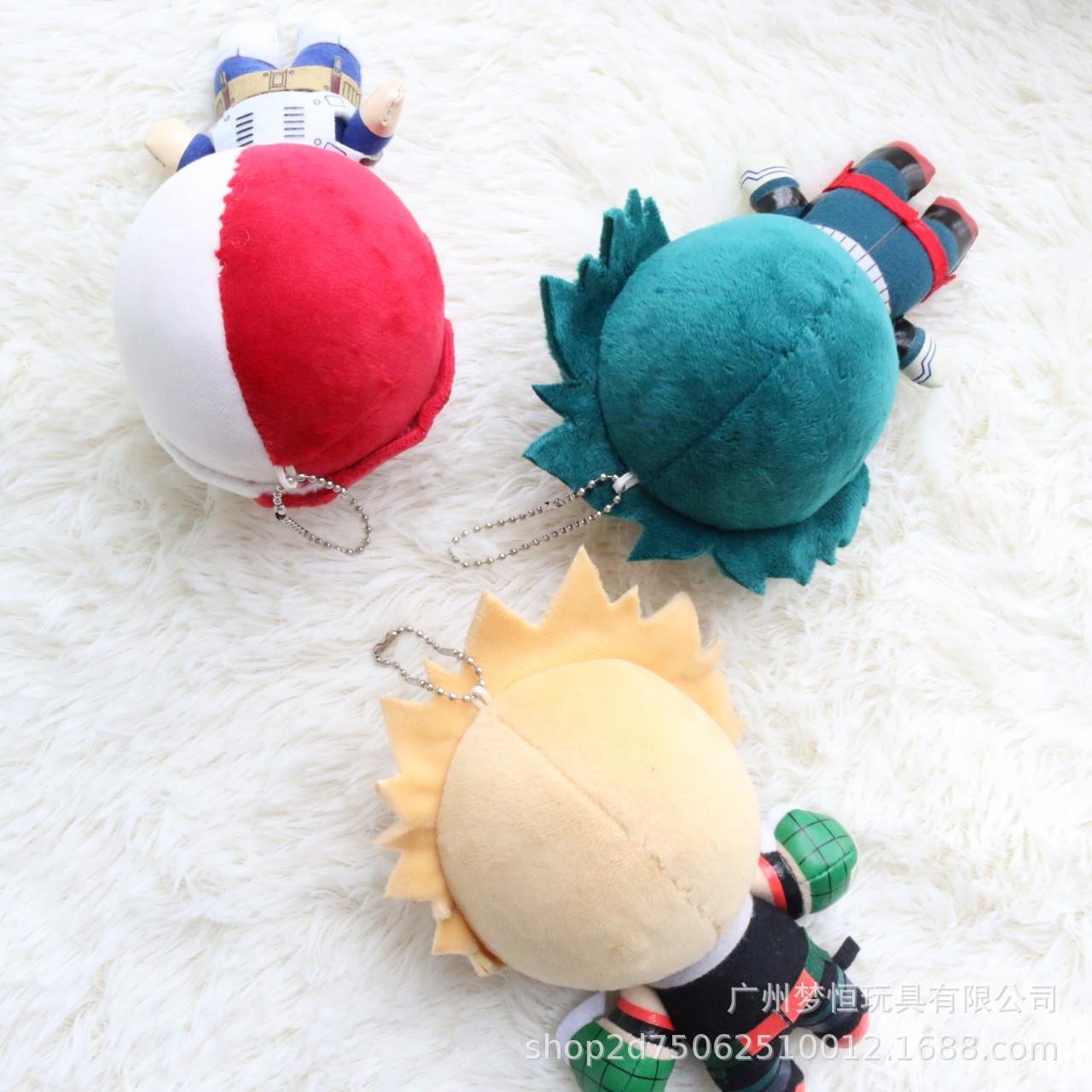 10/20cmAnime Midoriya Izuku Bakugou Katsuki Todoroki Shoto Plush Keychain Figure Cosplay Cartoon Accessories Props