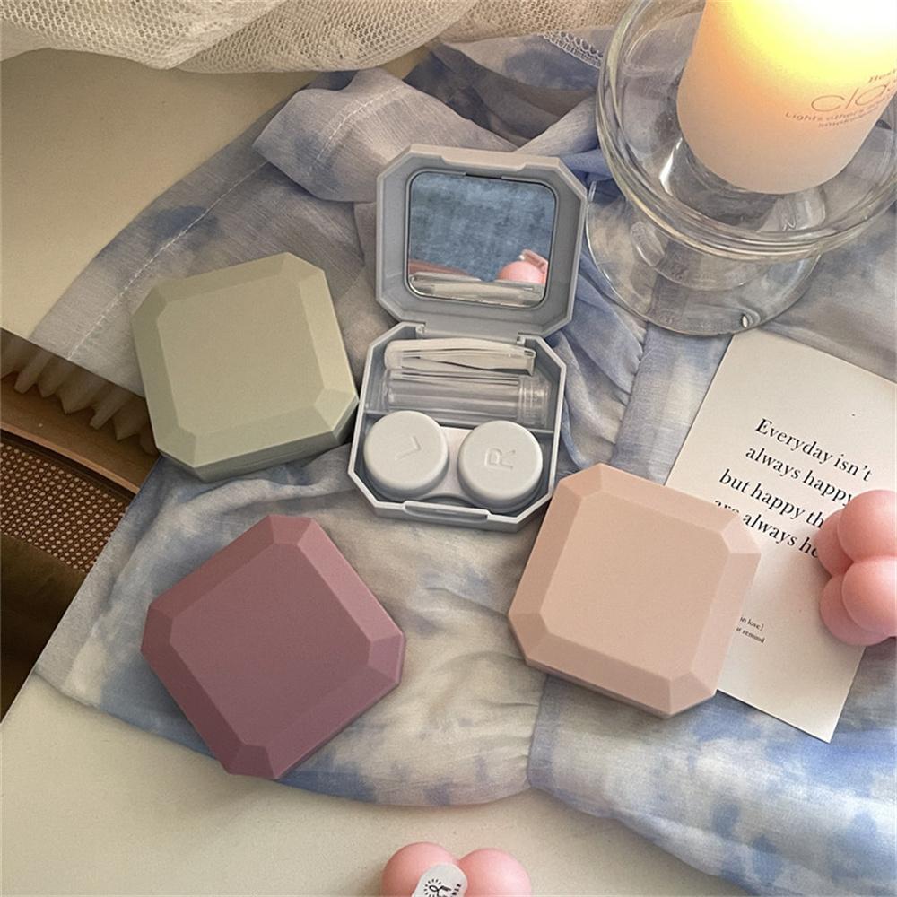 Contact Lenses Box Plastic Portable Contact Lens Case Travel Kit Holder Portable Candy Color Contact Lenses For Fashion Daily