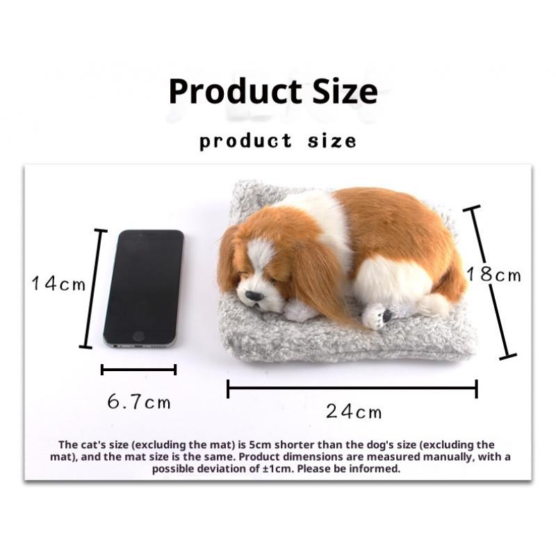 Car Ornaments Cute Simulation Stuffed Animal Realistic Sleeping Cats Decoration Automobiles Lovely Plush Kittens Doll Toy Children Gifts Auto Accessories