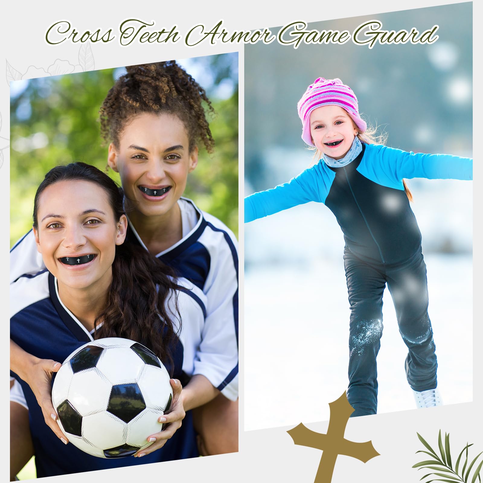 Mouth Guard - Faith Cross Mouthguard with Case, Religious Adult Mouth Guards Braces for Football Boxing Basketball Lacrosse Hockey and All Contact Sports Mouth Guard - Faith Cross Mouthguard with Case, Religious Adult Mouth Guards Braces for Football Boxing Basketball Lacrosse Hockey and All Contact Sports