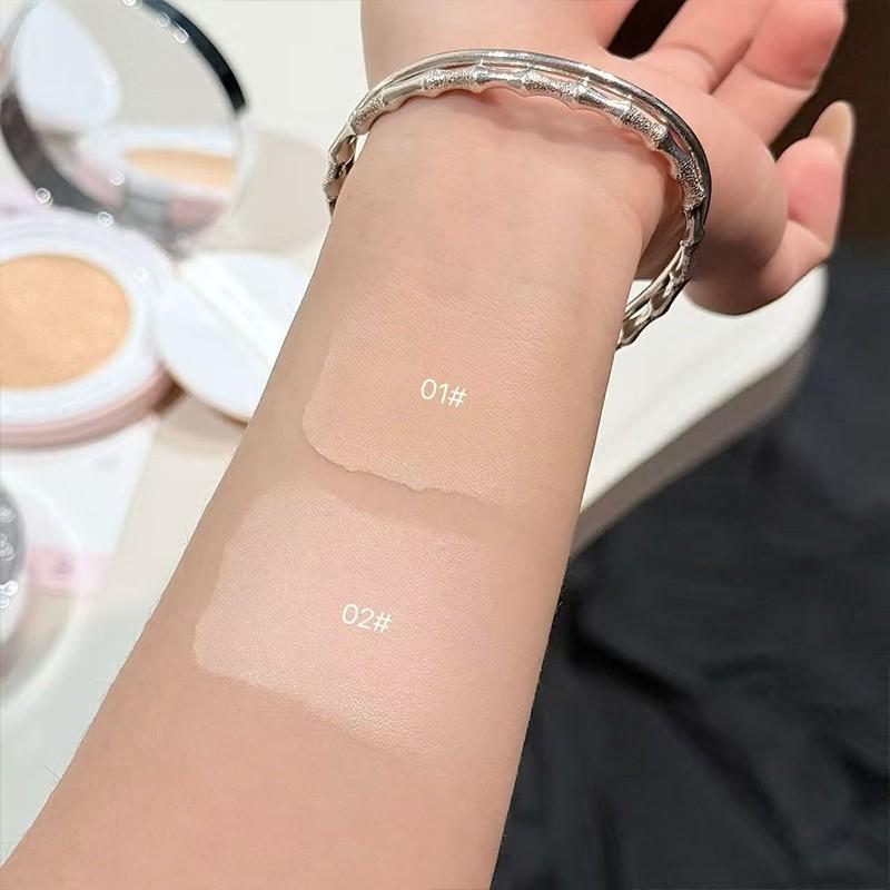 Butterfly Embossed Cushion Bb Cream, Natural Fit, Long-Lasting Concealer, Suitable for All Skin Types, Includes Mirror and Powder Puff