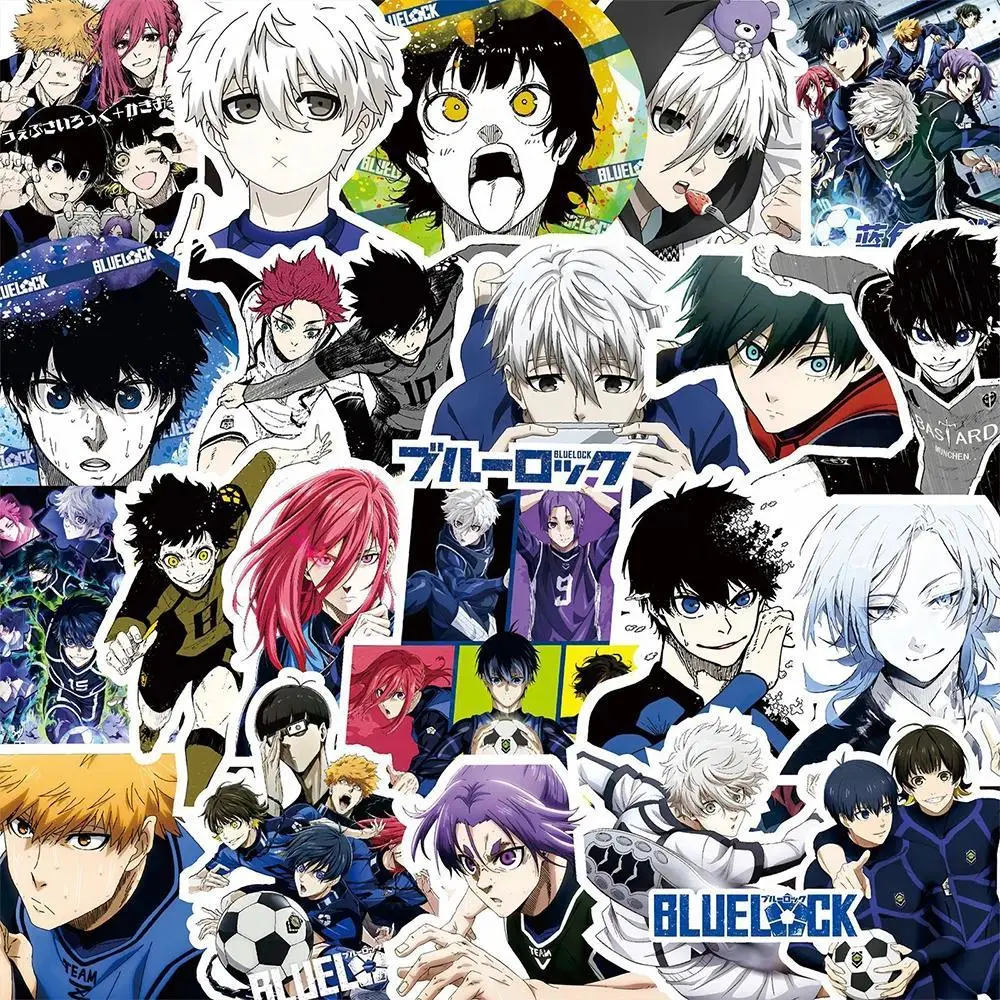 50PCS Anime Blue Lock Blue Prison Graffiti Stickers Waterproof Suitcase Guitar Phone Skateboard Stickers Decoration Supplies