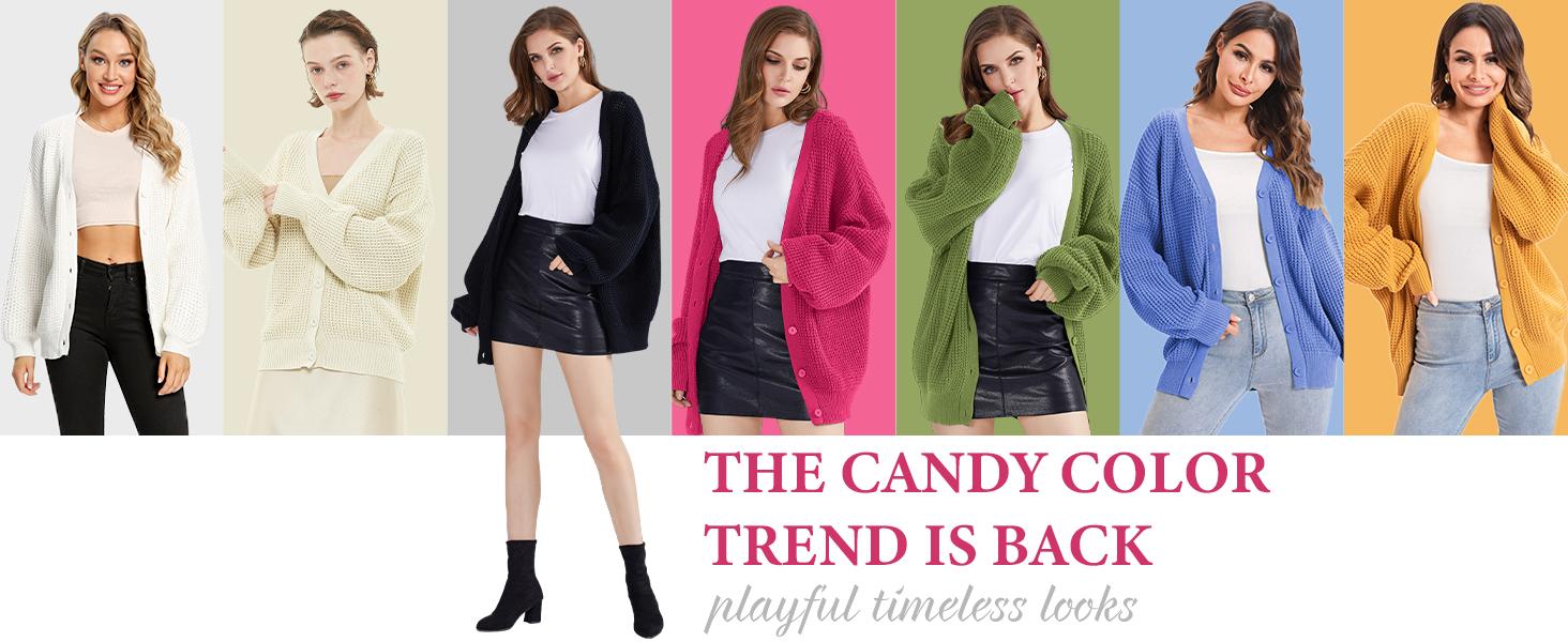 QUALFORT Women's Spring Cardigan Sweater 100% Cotton Button-Down Long Sleeve Oversized Knit Cardigans QUALFORT Women's Spring Cardigan Sweater 100% Cotton Button-Down Long Sleeve Oversized Knit Cardigans