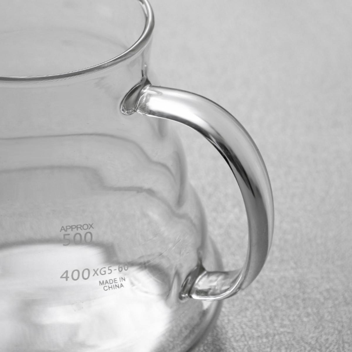 Leeseph Heat-Resistant Borosilicate Glass Coffee Pot Two-Piece Set, Detachable Handle Filter Cup, Transparent Drip Coffee Pot, Clear Pour Over Coffee Maker, Ideal for Home, Office, and Café, Three Size Options Available