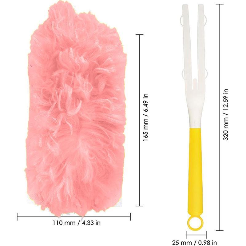 Duster Set, 1 Set Duster with Replacement Head & Handle, Household Cleaning Tool for Home Car Office Dormitory Kitchen Bathroom