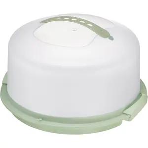 Tribello Extra Large Cake Storage Container, Cake Carrier With Handle Holds Cake 12 X 12 X 5 (Mint Green)