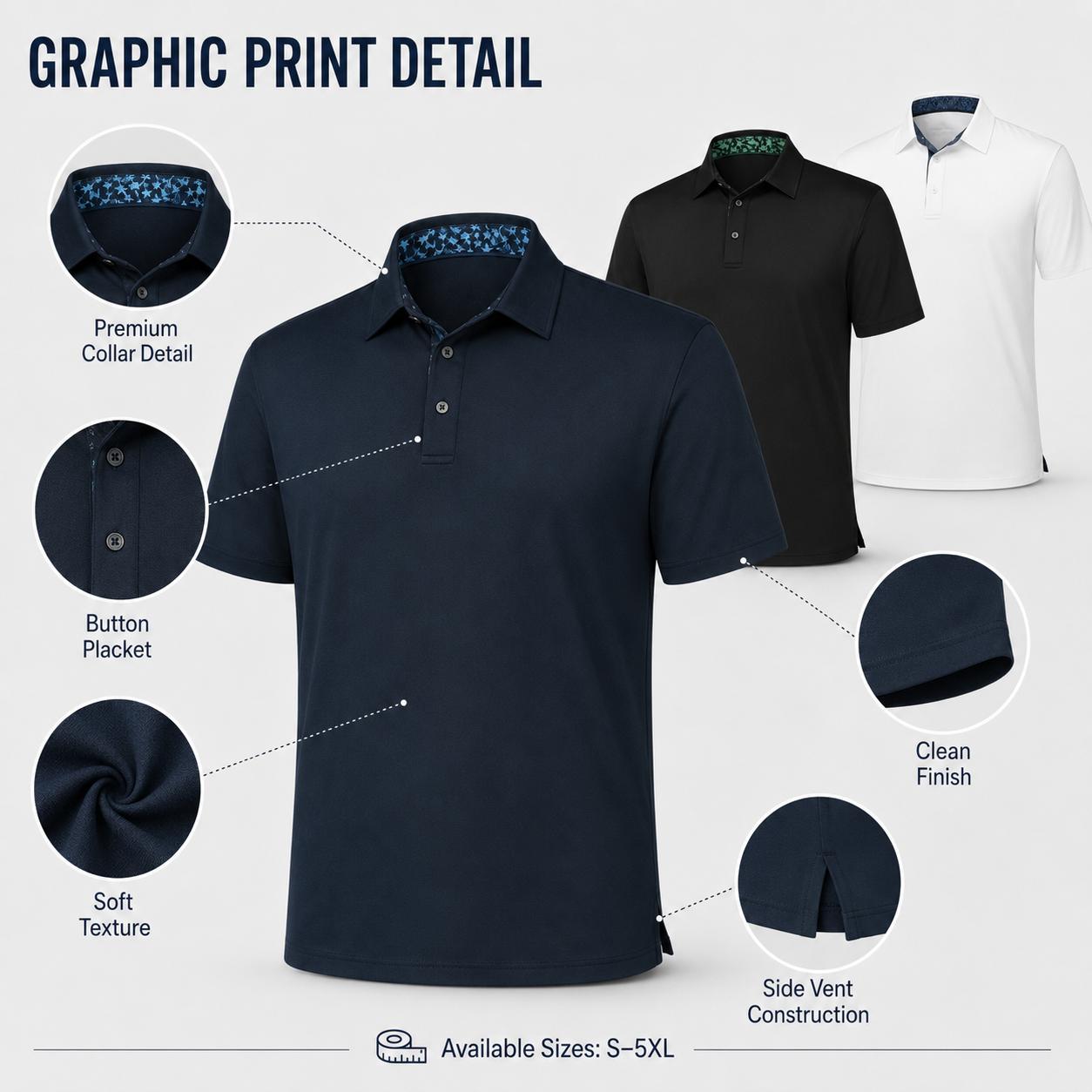 Men's 3-Pack Polo Shirts - Soft Breathable Cotton, Short Sleeve Casual Fit, Plain Solid Classic Collared Tops for Work, Golf, Everyday Wear, Menswear, Shortsleeve, Business Casual Tops,clothes for back to school,first day of school outfits