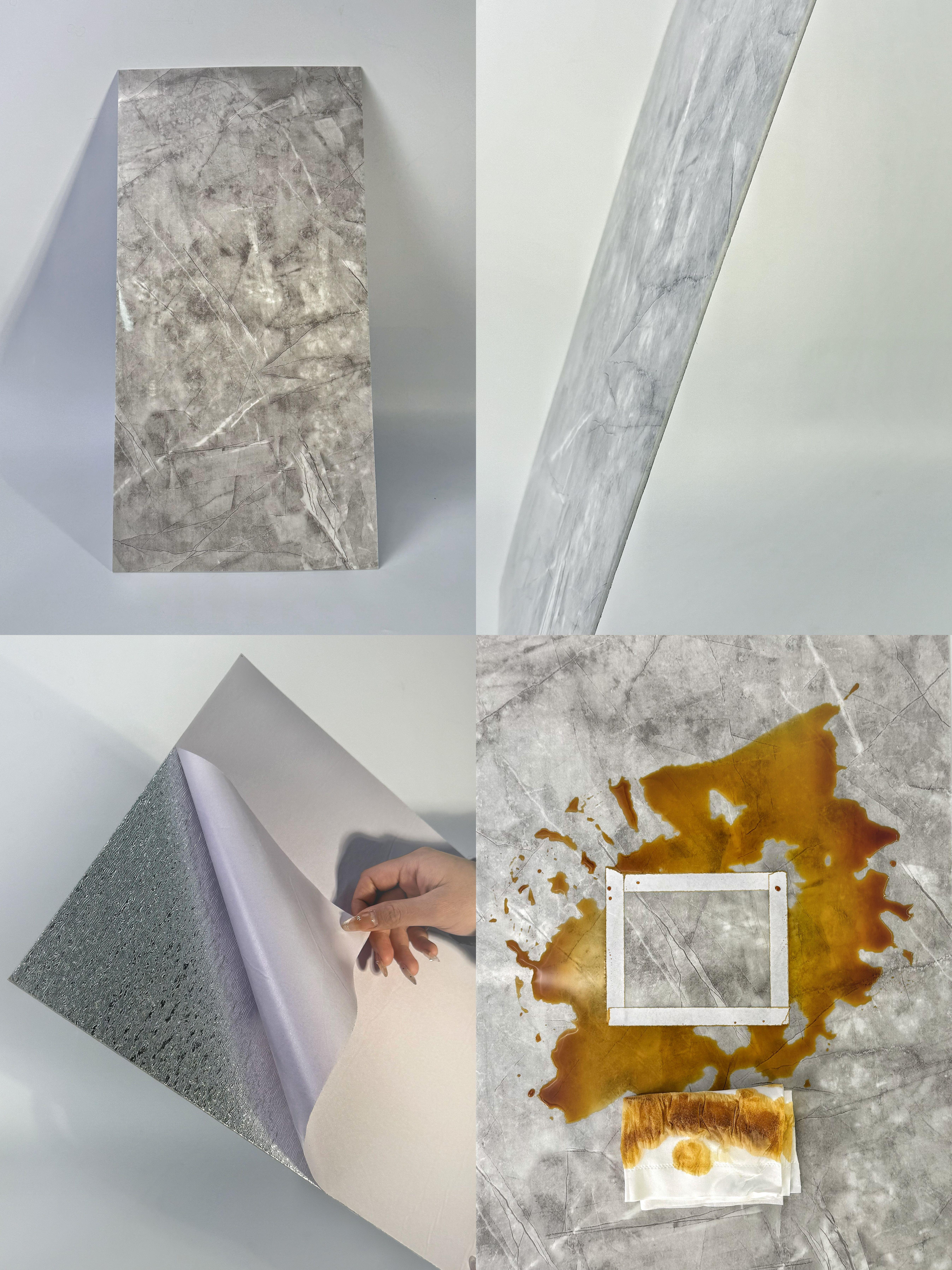 20/40Pcs Large White Marble Tile Wall Stickers, Wall Paper, Easy Peel & Stick, Waterproof Self-Adhesive Panels for Kitchen, Living Room, Bathroom, Corridor, Home and Dormitory - 23.62*11.8 inch Decorative Decal Smooth Paint Ornaments