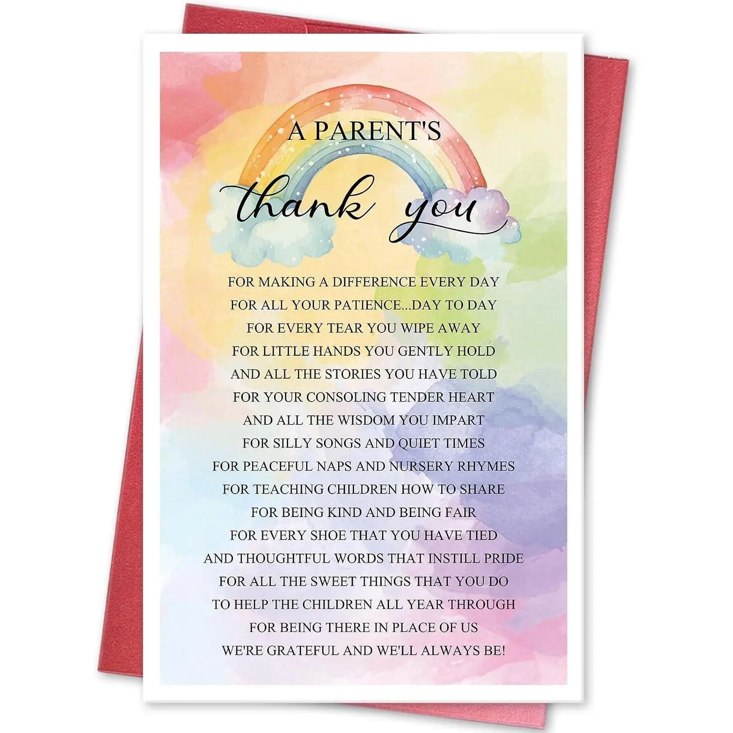Parent's Thank You