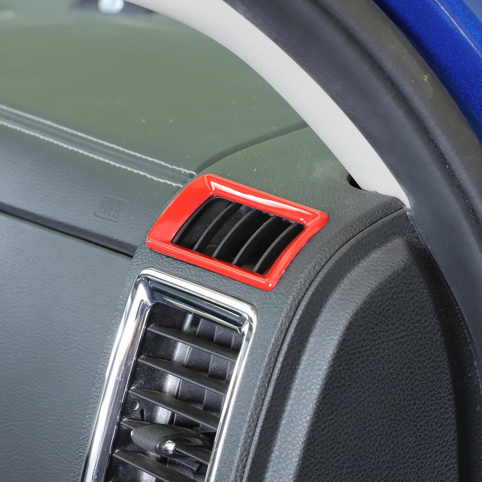 For 2010-2017 Dodge Ram 1500 Center Console Air Vent Outlet Cover Trim Car Interior Accessories adhesive sticker decoration Truck Decals Dashboard black carbon fiber