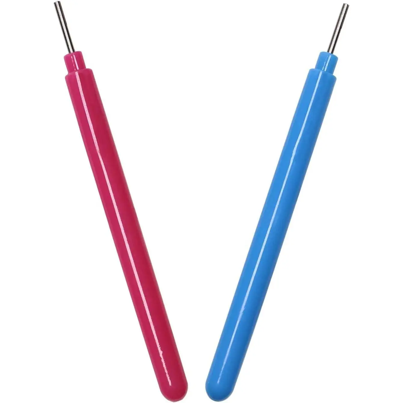 2 Pcs Slotted Paper Quilling Tools Kit Rolling Curling Quilling Needle Pen Rose Blue for Art Craft DIY Paper Cardmaking Project