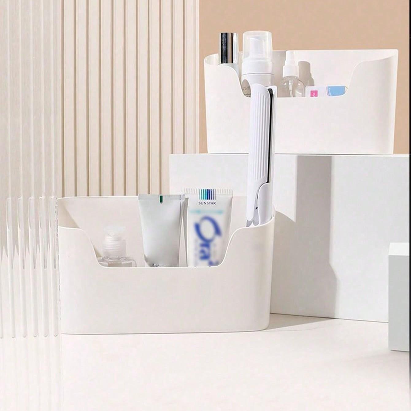 Wall-Mounted Storage Box, Space-Saving Organizer, Kitchen & Bathroom Shelf, Adhesive Wall Holder, Ideal for Home Decor