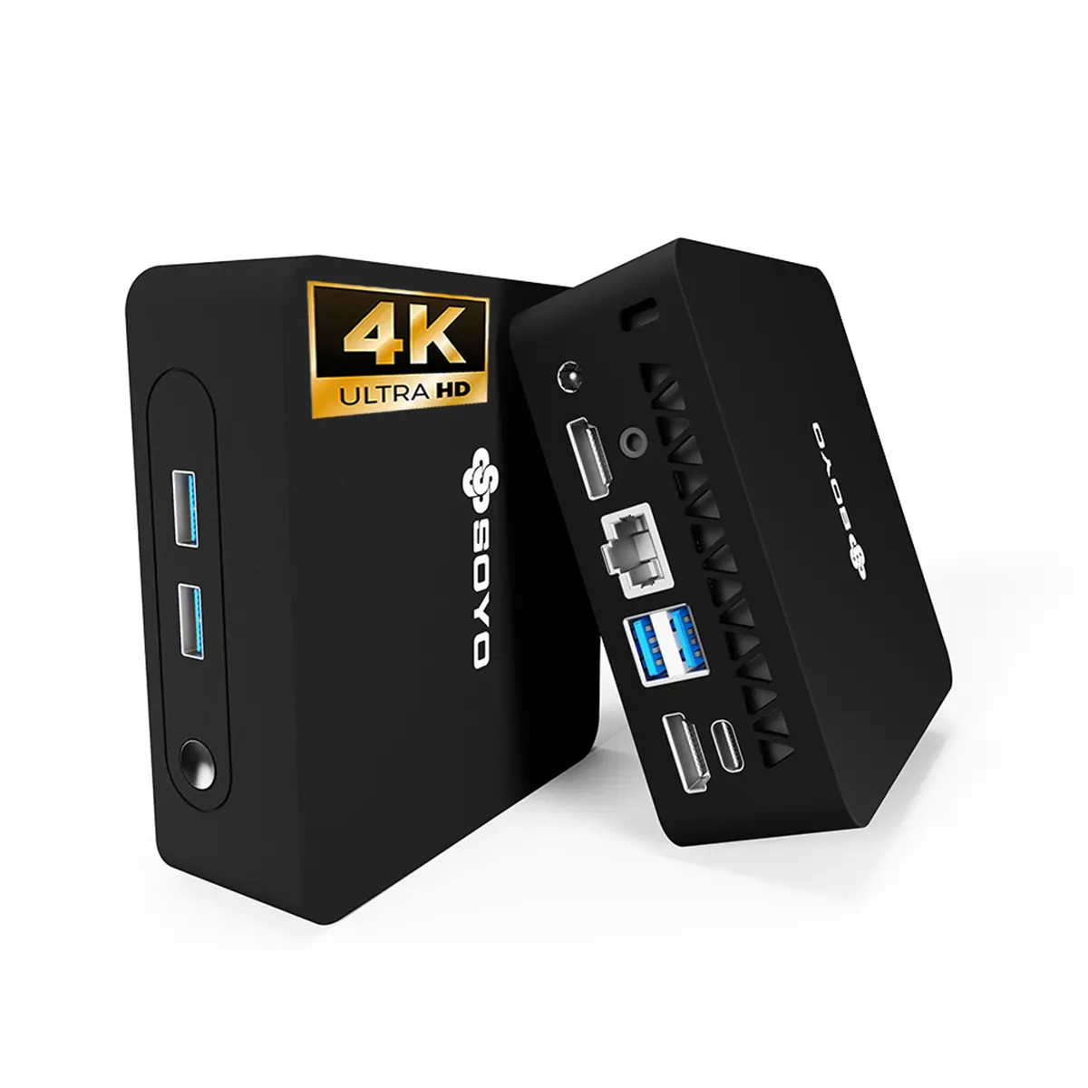 SOYO A5 Compact Mini PC, Intel Haswell i3 Desktop Computer, 8GB RAM 128GB SSD, Ultra HD 4K Display Support, WiFi5 Bluetooth 4.2, Preinstalled Windows 10 Pro, Silent Mode Low Power, for Home Users/Office, Micro Small Form Factor Business Desktop