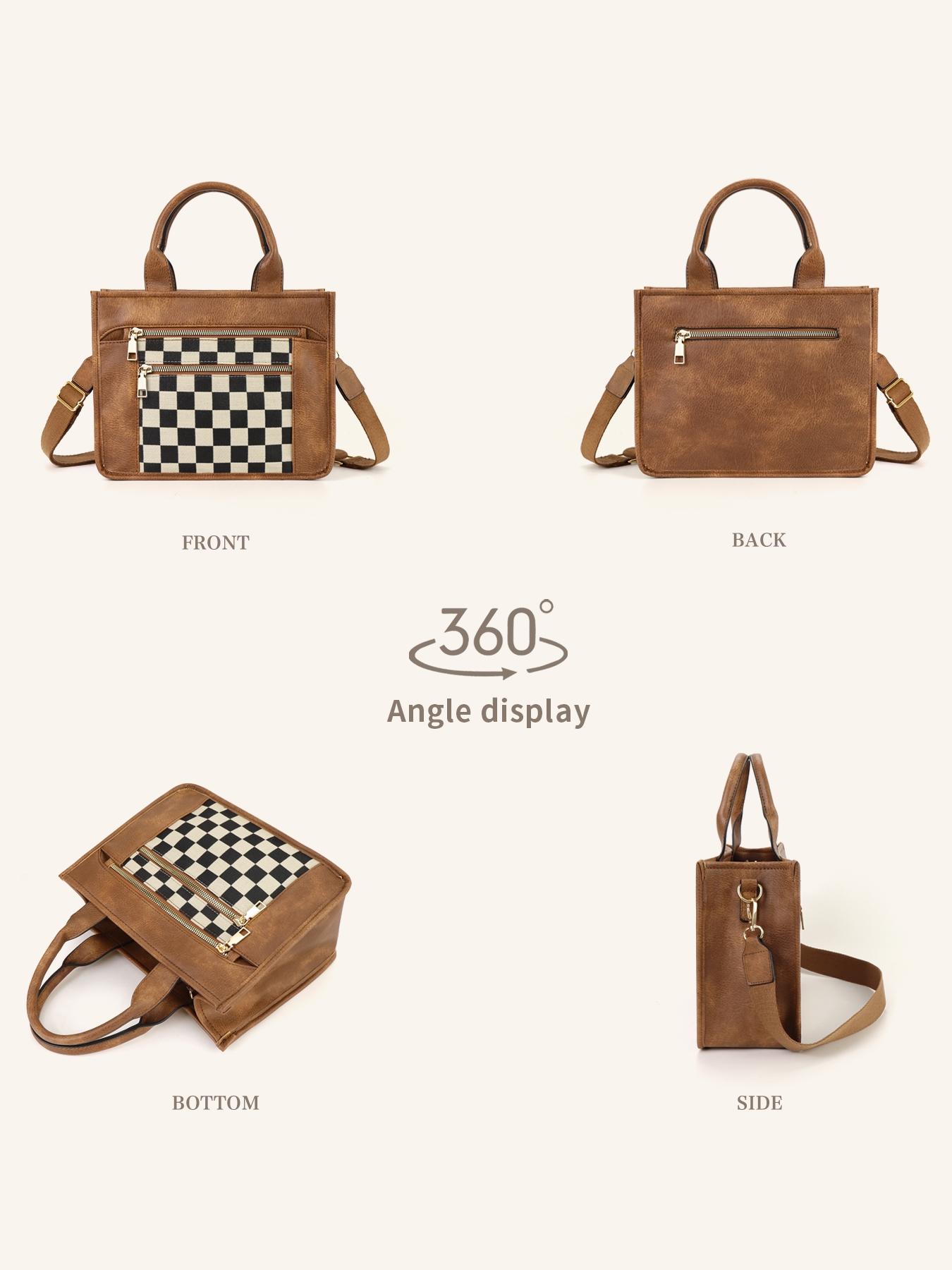 Women's Tote Bag, Fashionable Shoulder Bag for Daily Used, Casual Trendy Versatile High-quality Daily Commuting Bag, Girl Fashionable Bag, PU Tote Satchel, Classic Shoulder Bag