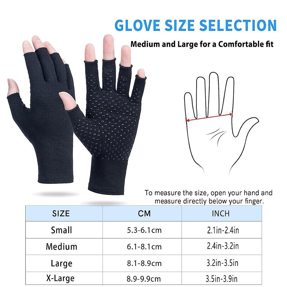 Daily Wear Anti-slip Compression Hand Gloves, Popular Unisex Fingerless Hand Care Gear, Ergonomic Typing Protection Hand Cover, stable wearing effect and anti-slip palm design, great for office typing, home daily use and leisure hand maintenance
