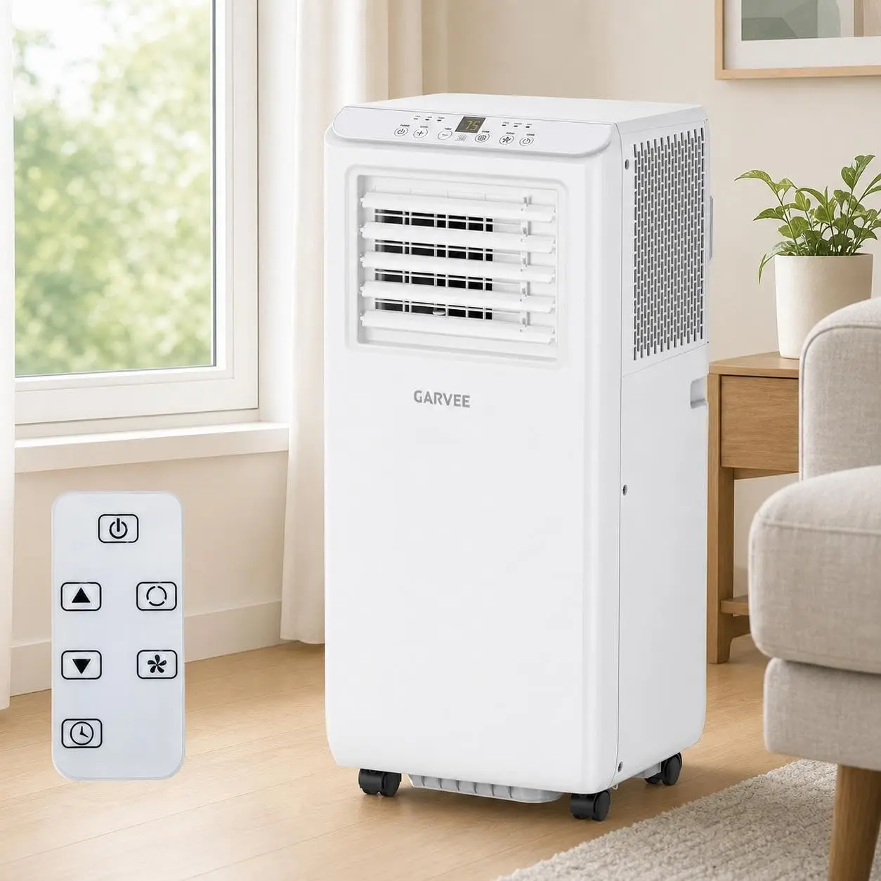 GARVEE Portable Air Conditioner 3 in 1 with Remote Cool, 10000 BTU(ASHRAE) / 6500 BTU (SACC), Dehumidifier & Fan Modes For Home Up To 450 Sq.Ft, Installation Kit For Room, Office, Dorm, Bedroom