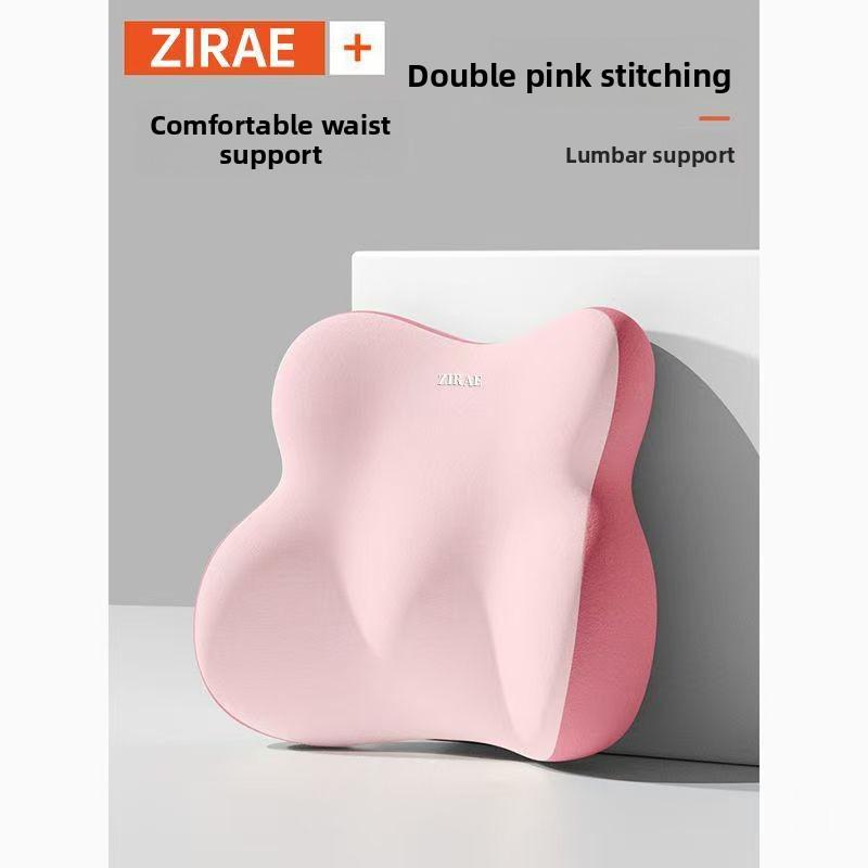 Car Neck Pillow Lumbar Support Set Memory Foam Backrest Cushion High Density Comfortable Headrest for Vehicle Office Home Use