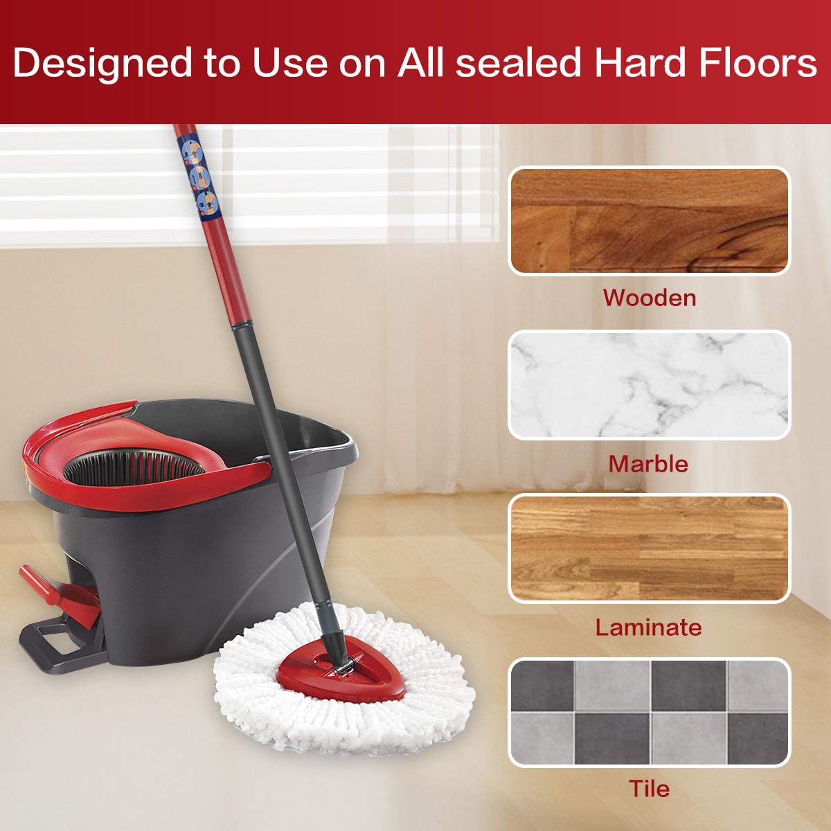 Rotating Mop Head Replacement Part Compatible with O-Cedar, Microfiber Mop Head, Fine Fiber Design, Durable & Efficient Cleaning Solution