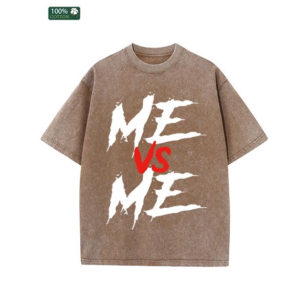 All-Season Men's Clothing, Printed Men's Fashion T-shirts, High-quality Heavy Washed Tee, Round Neck Loose Large Size Men's Short Sleeves Graphic Top.