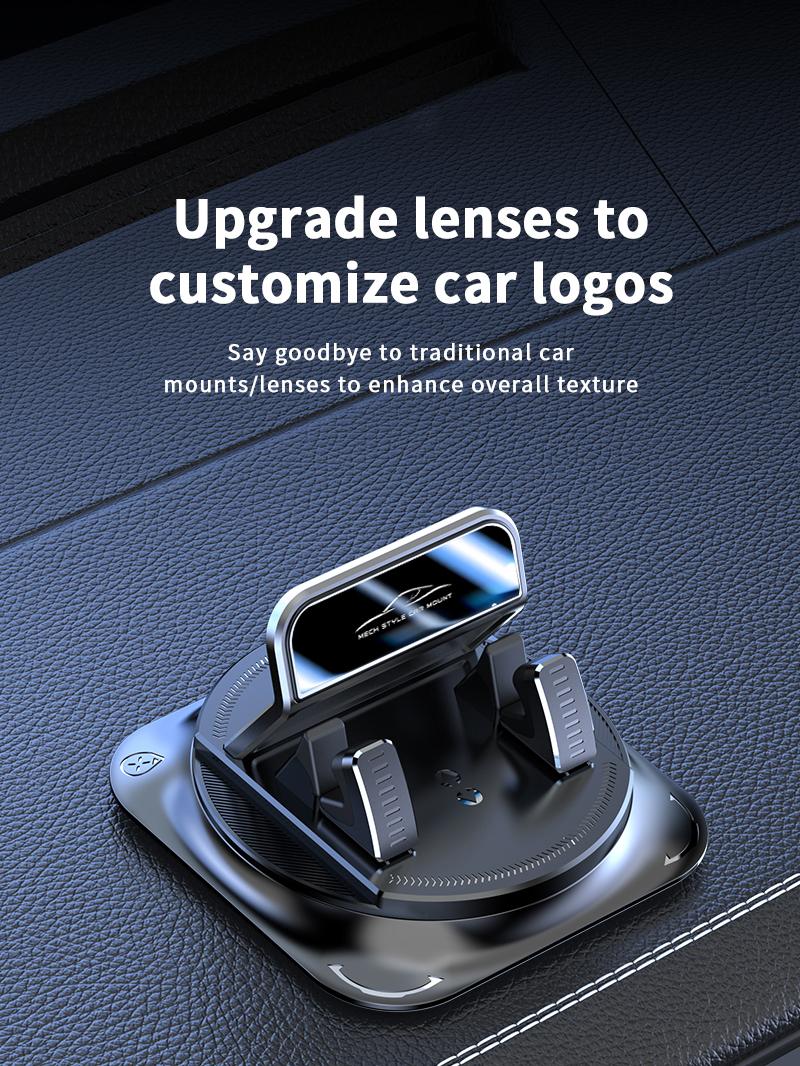 Car phone holder 360 degree rotation, suitable for car navigation in-car dashboard, horizontal and vertical screen adjustment angle, suction cup fixed non-slip mobile phone holder suitable for iPhone and Android Car Mount Smartphone
