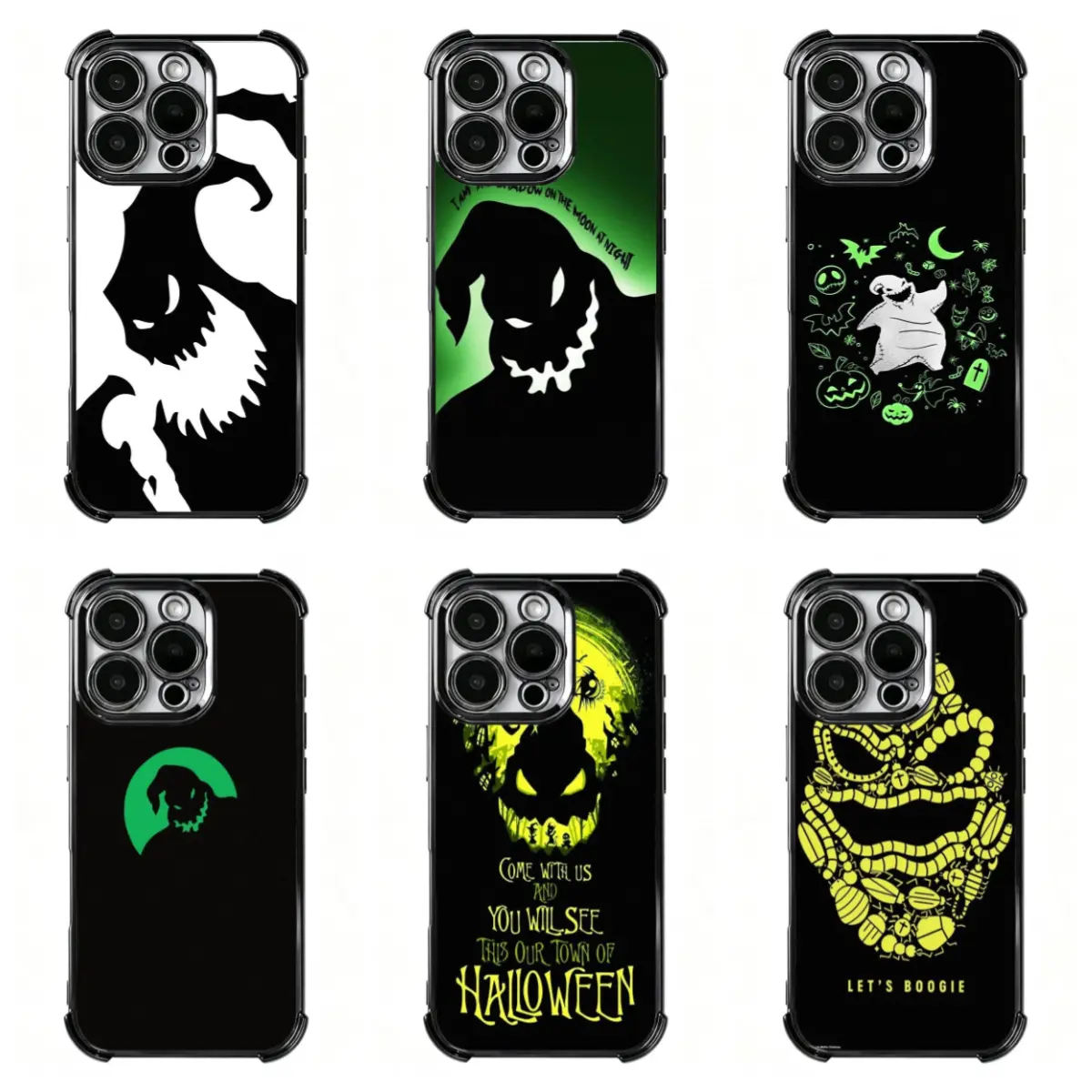 Ooogie Boogie Bash Tough Cellphone Case - Boogie Man Casing with Protector for iPhone 16,15,14,13,12 Plus Pro Max, Samsung Galaxy S26,25,24,23,22, Halloween Holiday Gift Mobile Phone Accessories