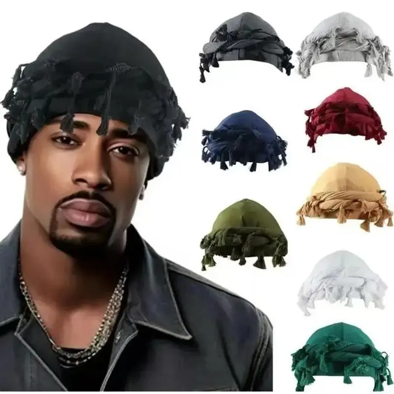 Silk Satin‑Lined Turban Cap for Men & Women, Adjustable Pre‑Tie Twist Durag Halo Head Wrap Hat, Elastic Comfort Beanie, Machine Washable Versatile Stylish Headwear