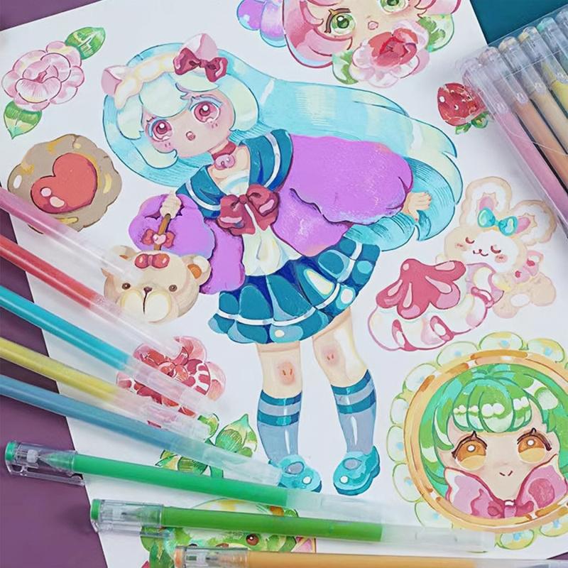 54/99/168/213 Pcs Gel Pens, 0.6 mm Fine Tip Gel Pens for Coloring,Portable Case gel pens Colored for Journaling, Coloring, Painting, Drawing & DIY Crafts,Stackable colors,Smooth,Water-Based