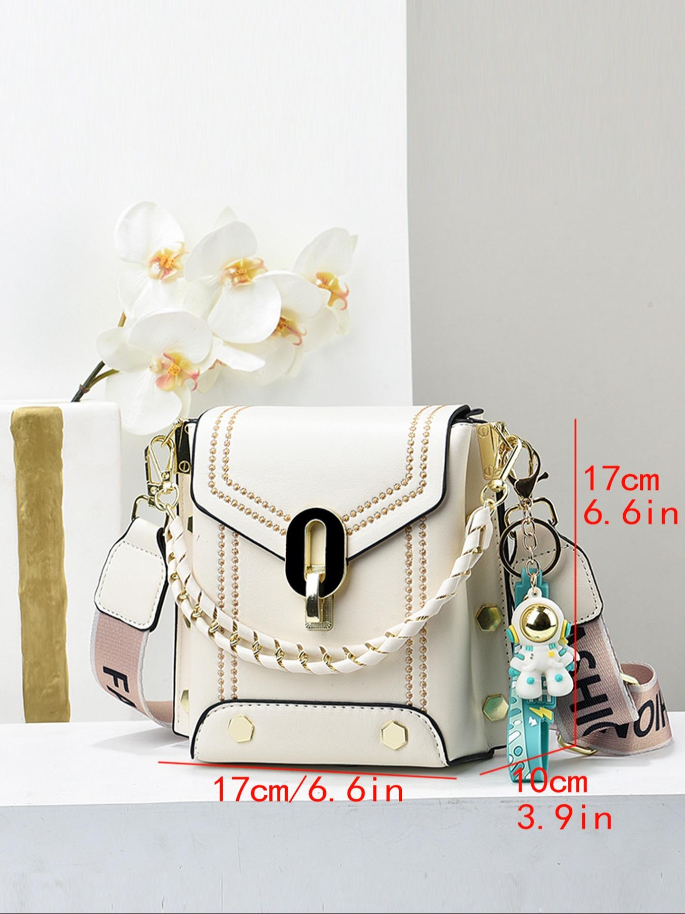Women's Fashionable Letter Pattern Crossbody Bag & Coin Purse, Casual Versatile PU Zipper Shoulder Bag, Trendy All-match Commuter Bag for Daily Used