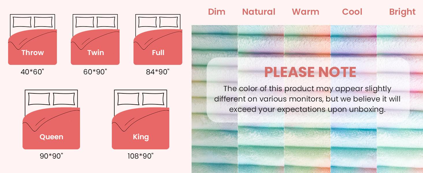 SONORO KATE Rainbow Flannel Throw Blanket Soft Lightweight SkinFriendly and Machine Washable Perfect Gift for Girls Ideal for Couch Sofa Living Room