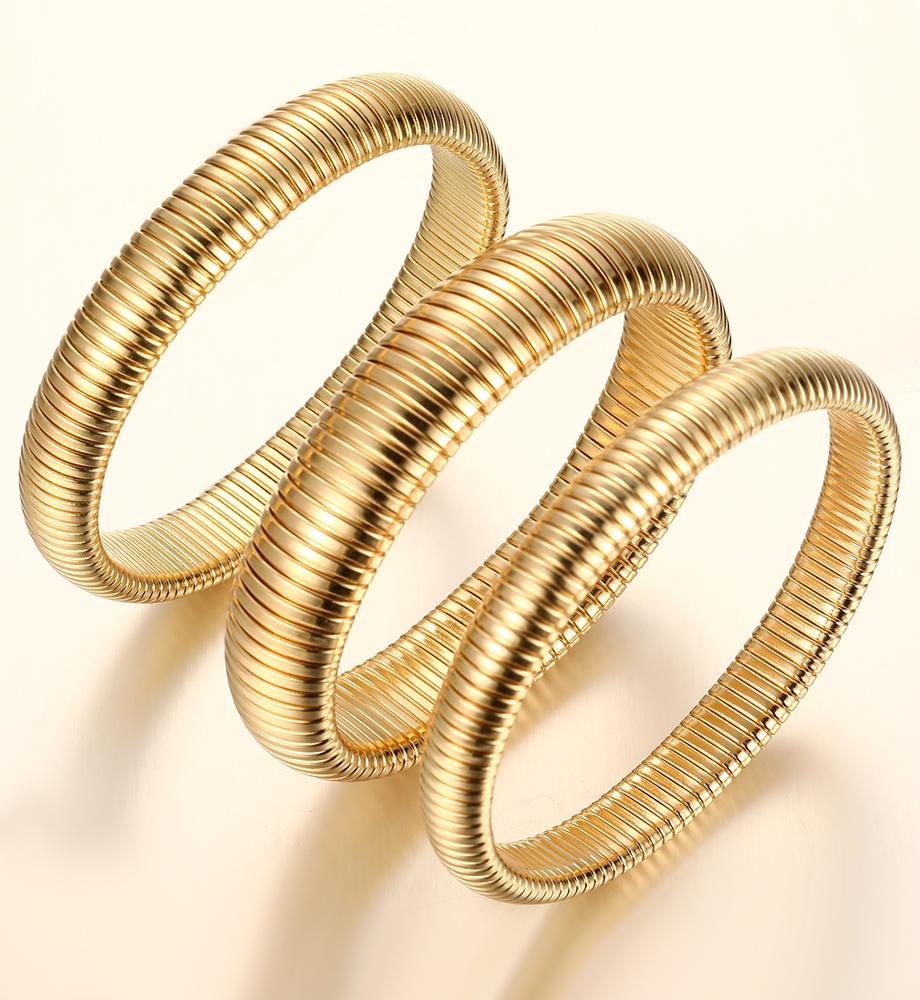 Women's 14K Gold Plated Chunky Stackable Bracelets Set (3PCS), 17KM Waterproof Non-Tarnish Gold Jewelry, Summer Accessory Gifts for Her, Gold Plated Bracelet, Stackable Bracelet,sohochic Women's 14K Gold Plated Chunky Stackable Bracelets Set (3PCS), 17KM Waterproof Non-Tarnish Gold Jewelry, Summer Accessory Gifts for Her, Gold Plated Bracelet, Stackable Bracelet,sohochic
