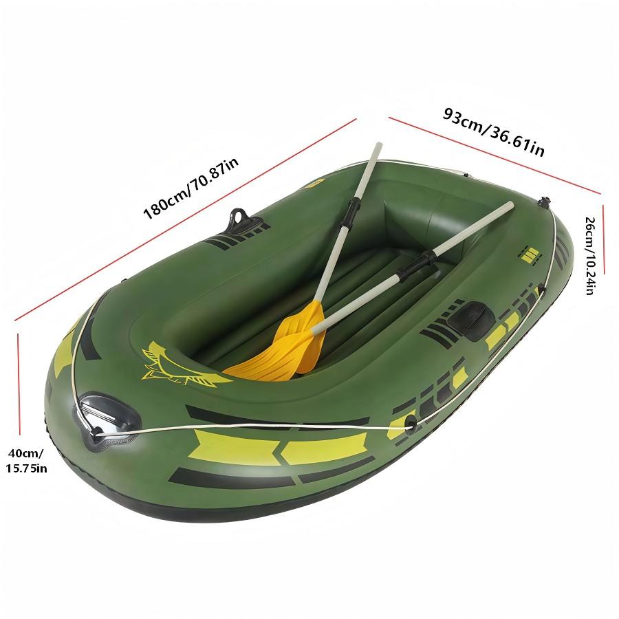 Inflatable Kayak for Fishing, Rafting, and Summer Fun, Thickened Water Sports Paddle Boat with Handles, Family Outdoor Activity