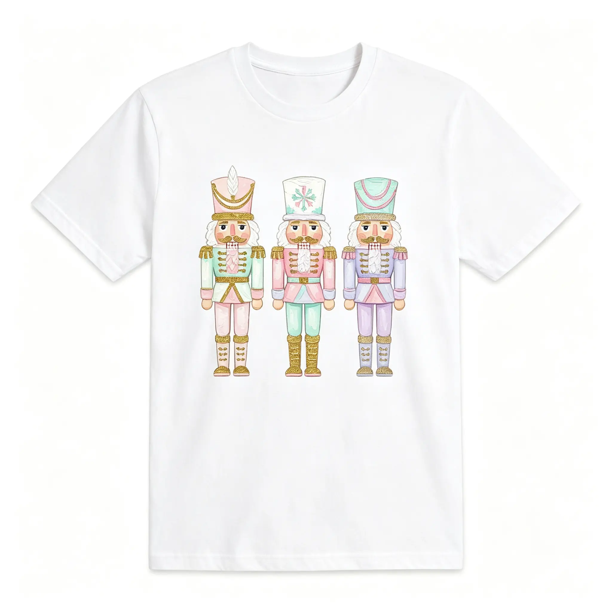Painted Nutcracker Shirt, Trendy Women's Christmas Tshirt