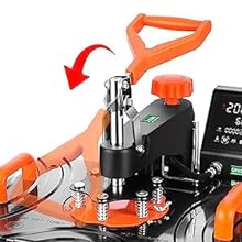 AKEYDIY Heat Press, 12x15 Inch Heat Press Machine Combo for T-Shirts, 850W Digital Transfer Sublimation T-Shirt Printing Machine, 360° Swing Away Tumbler Heat Press for Bags Mugs Hats Plates Caps Plates (Orange)