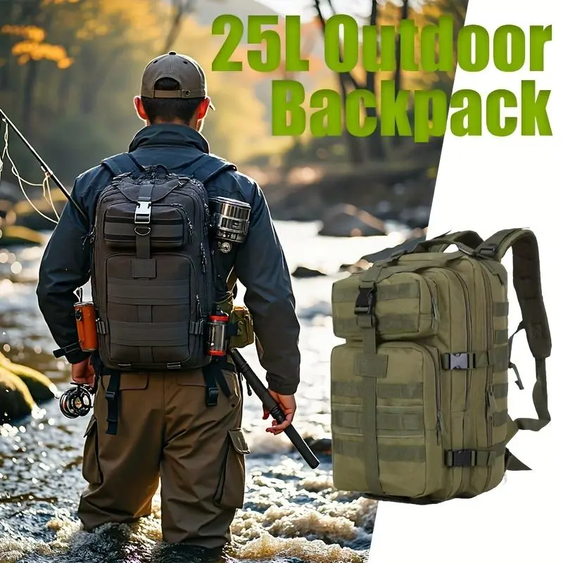 3P Off-Road Large Capacity Mountaineering Backpack Men's Multifunctional Camouflage Backpack Outdoor Mountaineering Tactics