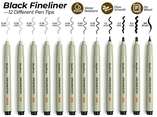 Nicpro 58 Pack Art Drawing Supplies Kit in Leather Case, Sketching Set with 6 Metal Mechanical Pencil 0.5 & 0.7 & 0.9 & 2mm, 12 Micron Pen & Sketch Book, Erasers Lead Refills for Artist Drafting, Art Supplies