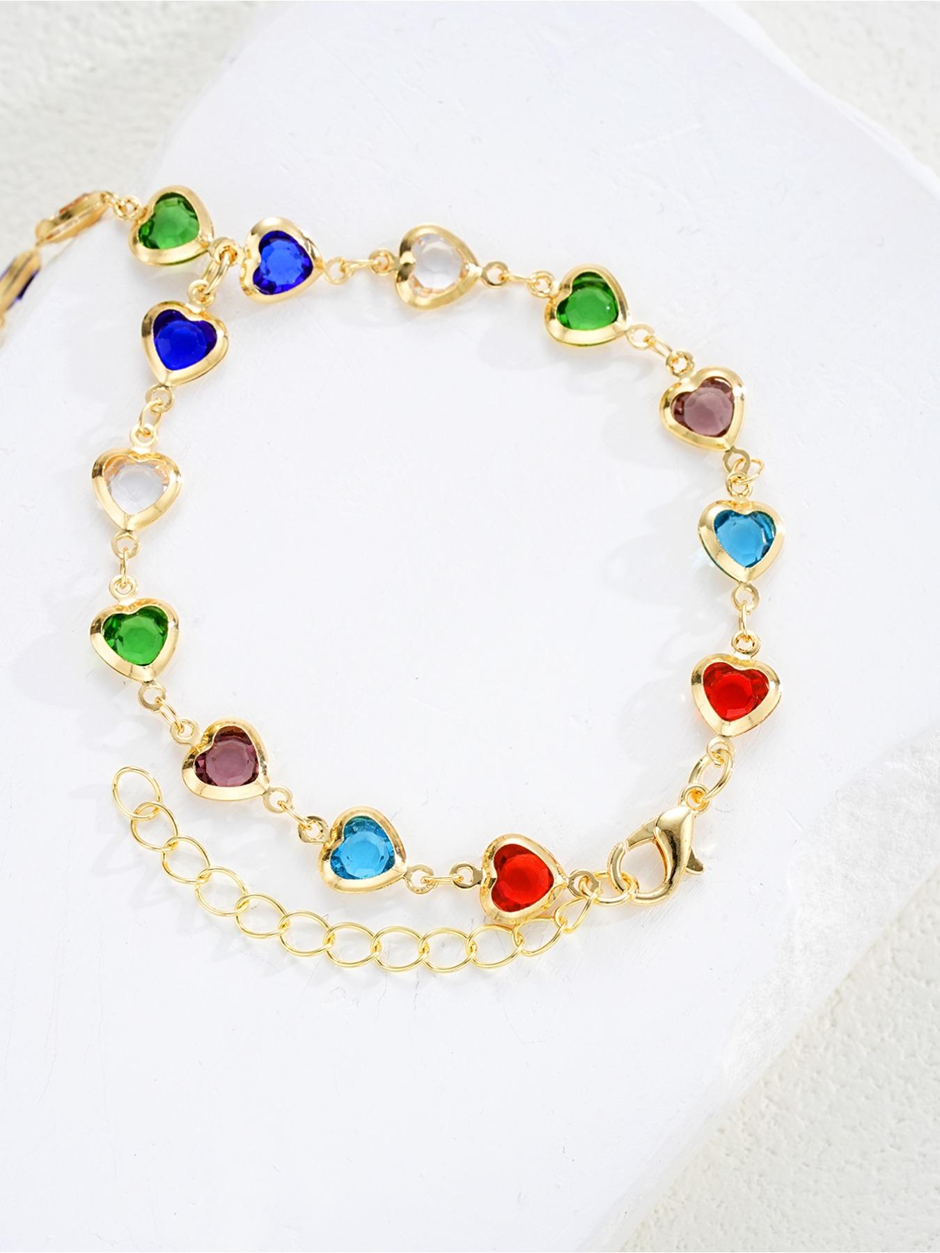 Women's Gold Vintage-Inspired Finger Chain Bracelet, Stackable Bracelets - Dainty Minimalist Design with Sparkling Artificial Glass Gems | Perfect Accessory for Daily Wear, Gatherings, Parties & Banquets | Ideal Birthday/Festival/Anniversary Gift for Her