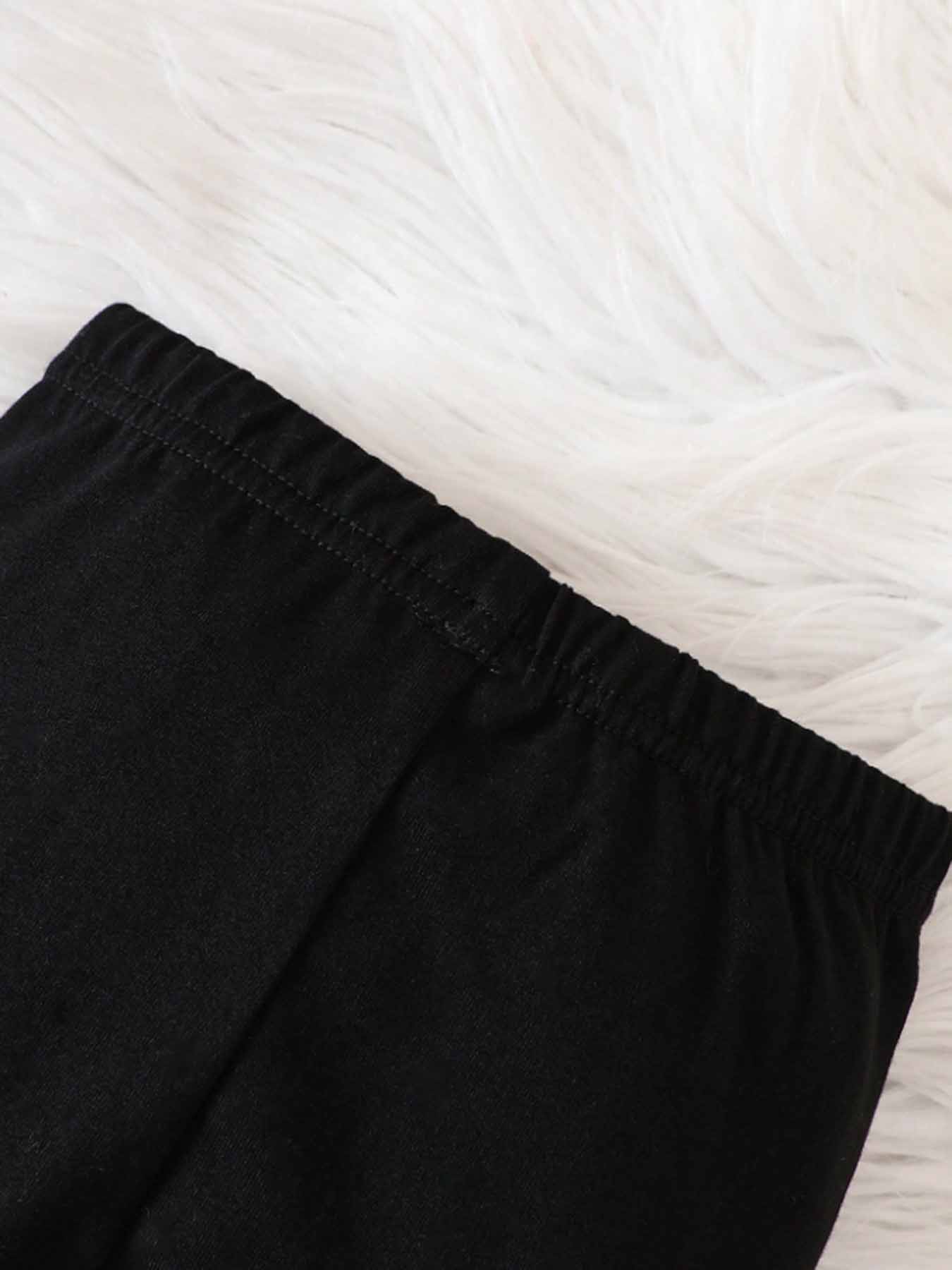 3-Pack Toddler Girls' Knit Warm Bottoms, Fall Winter Soft Simple Versatile, Casual Comfortable Kids Clothing, All Seasons Fitted Style