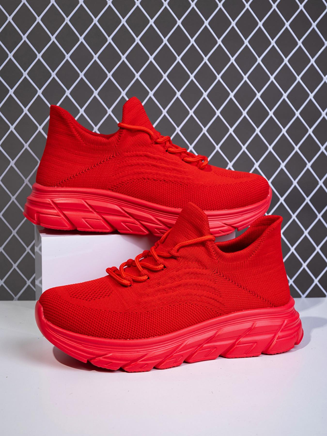 Women's Solid Color Mesh Breathable Lightweight Fashionable Running Shoes, Casual Comfortable Sports Shoes, All-match Round Toe Shoes for Daily Wear