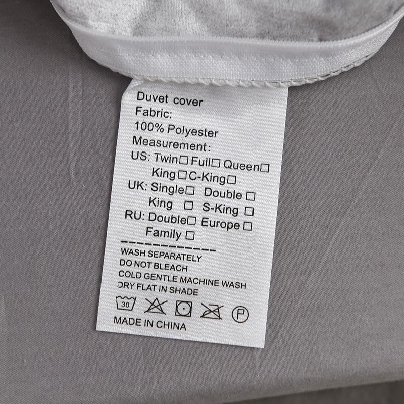 Marble Pattern Plain Color Printed Decorative Duvet Cover Set, Comfortable Bedroom Accessories, Includes 1 Fitted Sheet and 1/2 Pillowcases