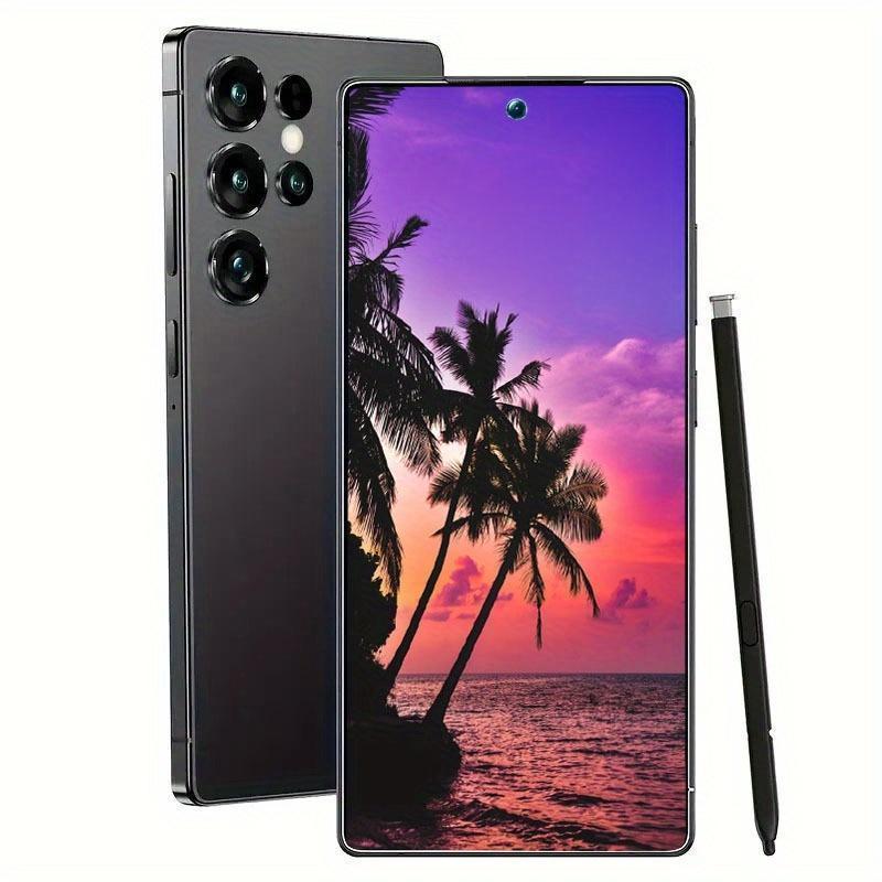EET S25 Ultra Unlocked 5G Smartphone, 12GB+512GB, 6800mAh Battery, Fast Charging Capability, Android 14 System, 108MP+48MP Camera, Face & Fingerprint Unlock |             Dual SIM |             Autofocus |             Built-in Pen |