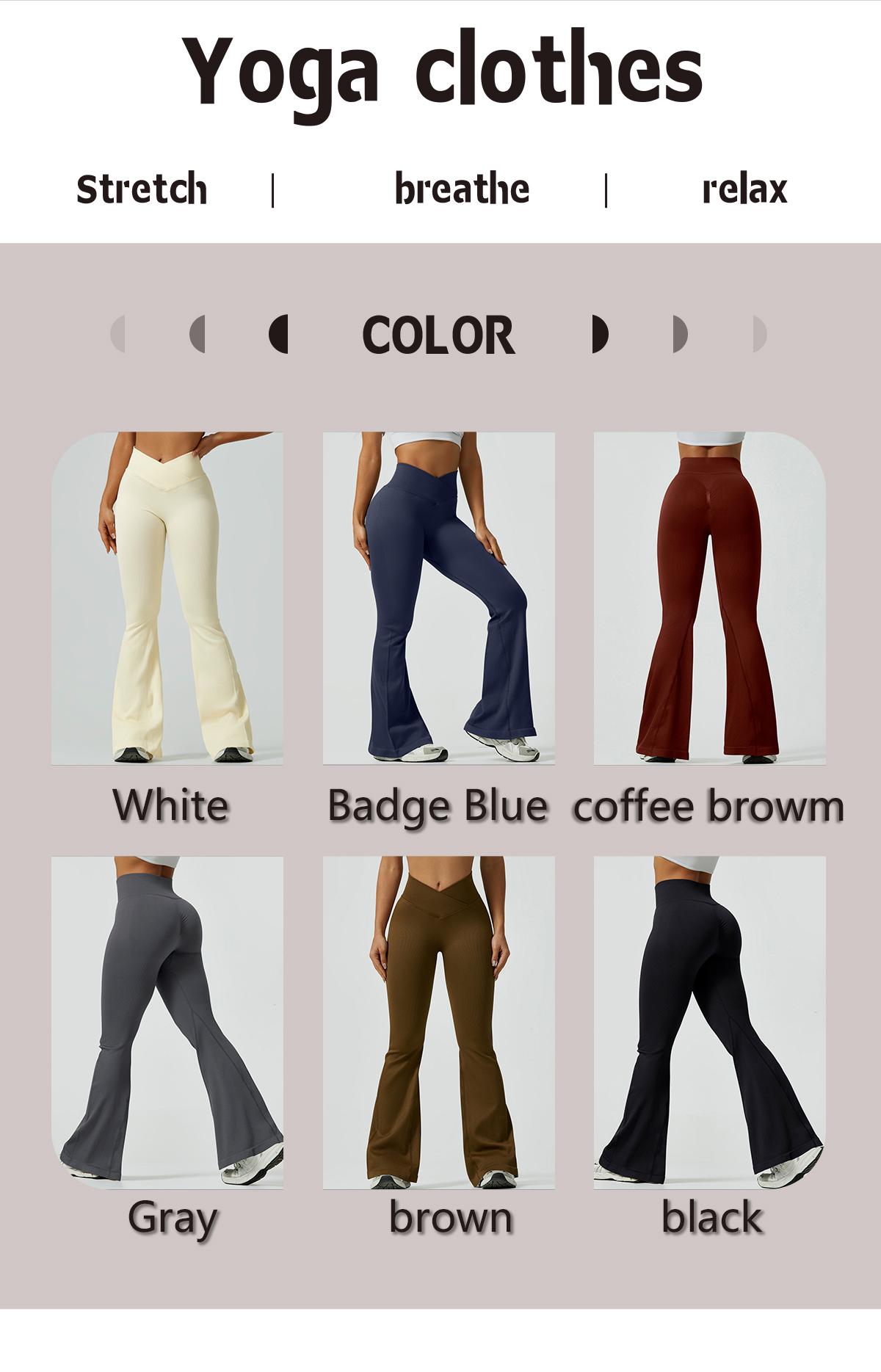 NcmRyu High Waisted Flare Leggings – Ribbed Bootcut Yoga Pants for Women, V Crossover Waist, Stretchy Gym & Casual Wear gia track set