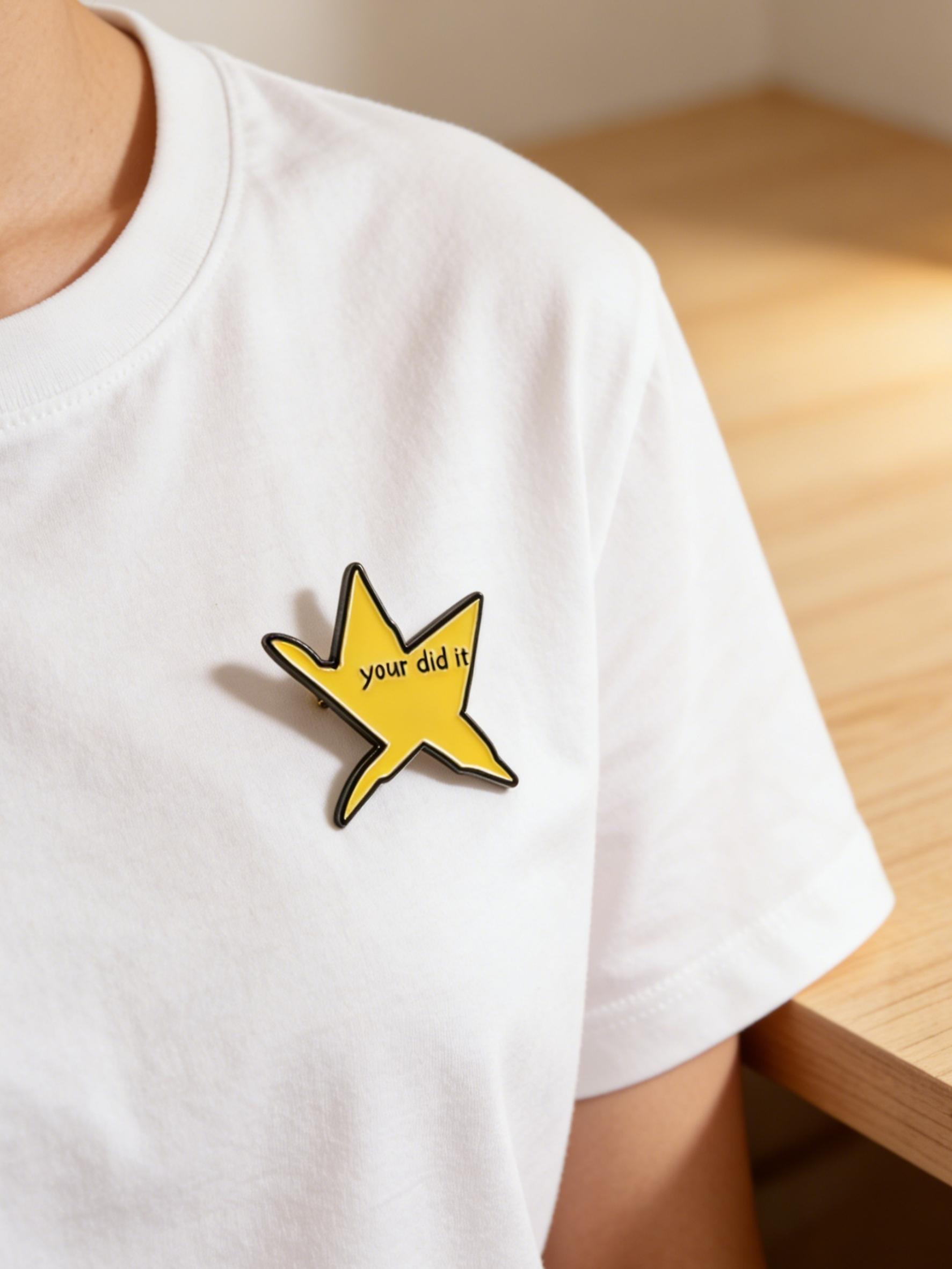 Star Shaped Brooch, Creative Star Design Brooch, Fashion Accessories for Women & Men, Cute Enamel Pin Suitable for Backpacks, Jeans, Scarves, Hats Decoration, Jewelry