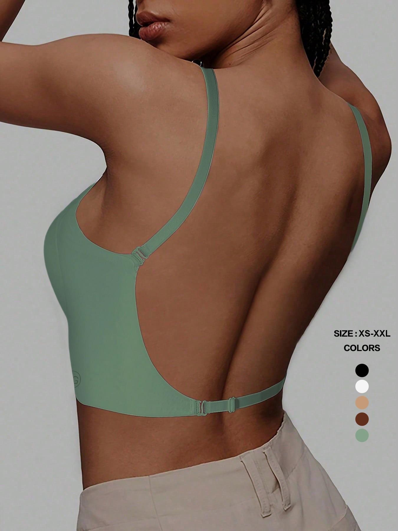 Women's Seamless Backless Bra, Elegant Multi-Strap Convertible Strap Wireless Push-Up Bra, Suitable for Wedding Dresses and Party Gowns, Multiway Bras, Wirefree Bra, Strappy Bra