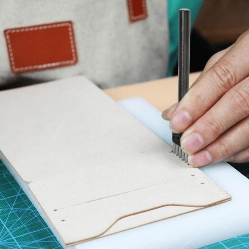 Craft Precision: Lightweight Leather Punch Tool, 2/4/6 Hole, 5mm Spacing - Perfect for DIY Projects, Durable & Versatile