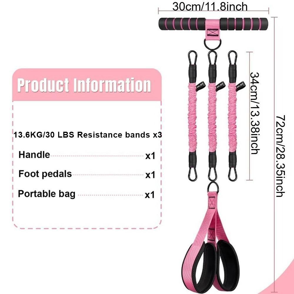 Multi-Functional Pedal Resistance Training Set with Pedal Straps & Foam Handle - Full Body Toning - Perfect for Living Room, Bedroom & Bed Workouts, Must-Have for Home Fitness, Fitness Training Band, Exercise Equipment